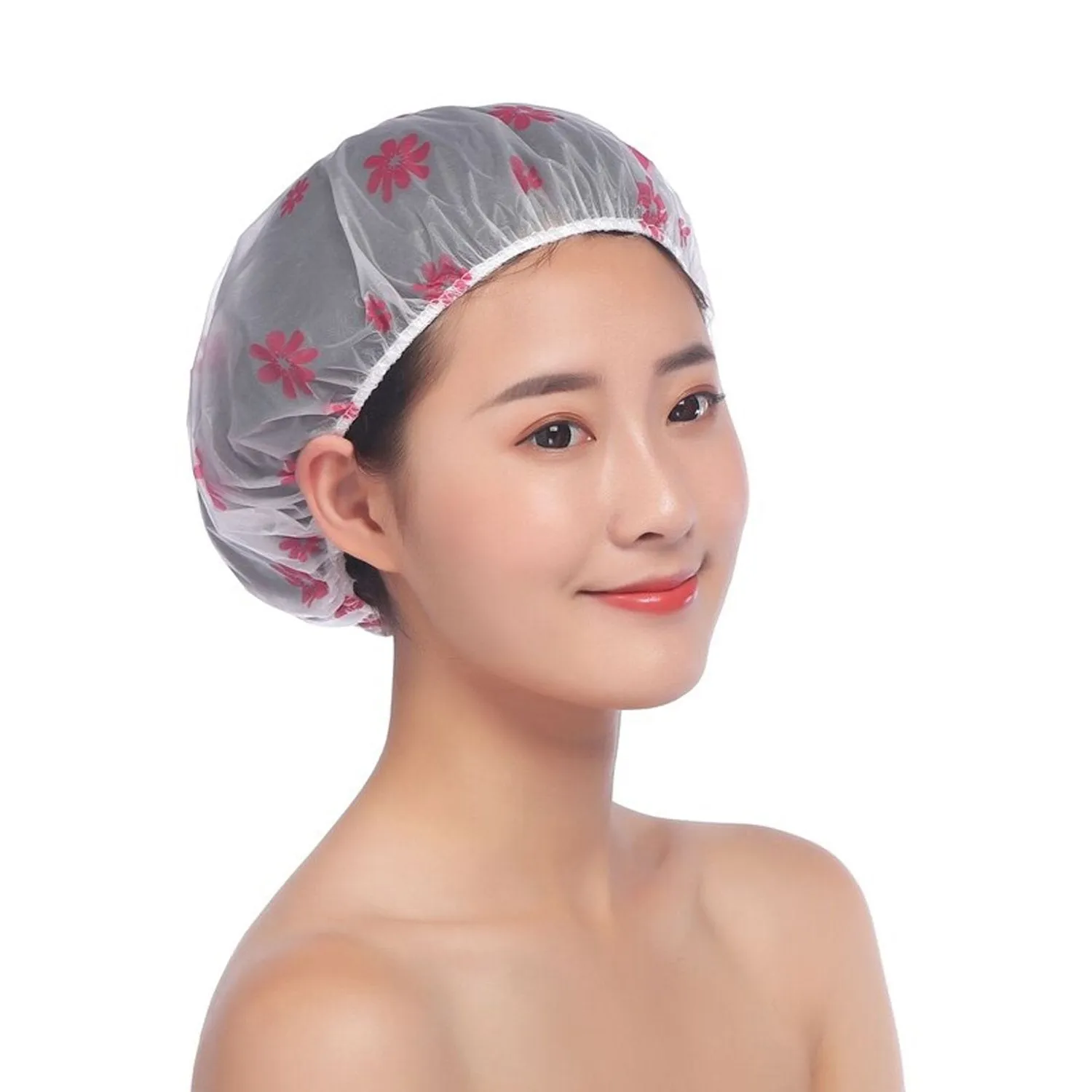 6042 Waterproof Shower Cap Reusable Bath Caps