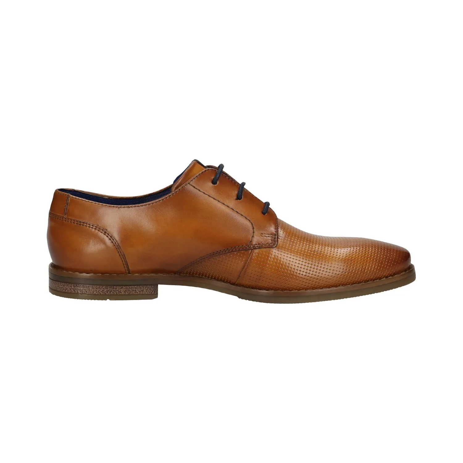 Bugatti Tone on Tone Dress Shoe in Cognac/Yellow