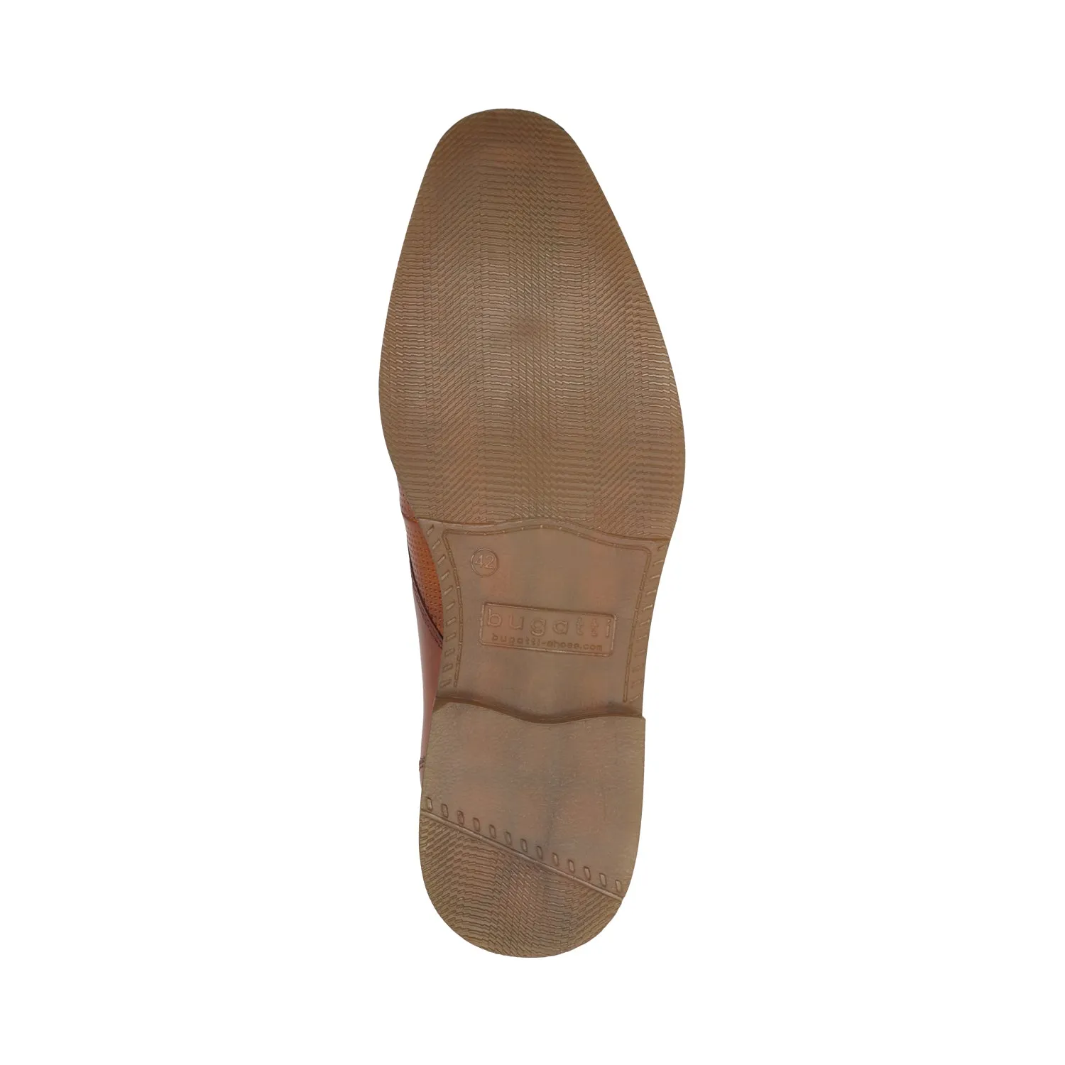 Bugatti Tone on Tone Dress Shoe in Cognac/Yellow