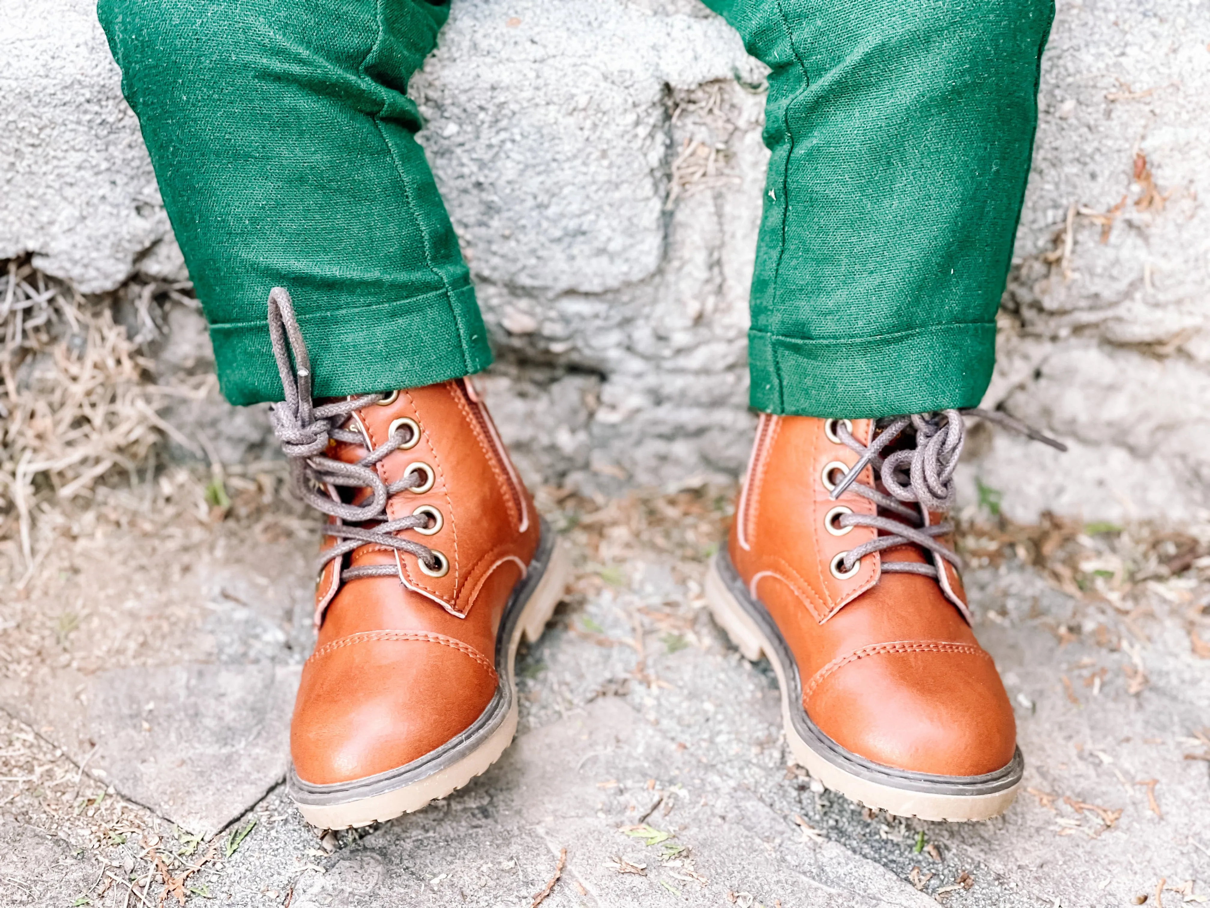 Chestnut Faux Leather Boots