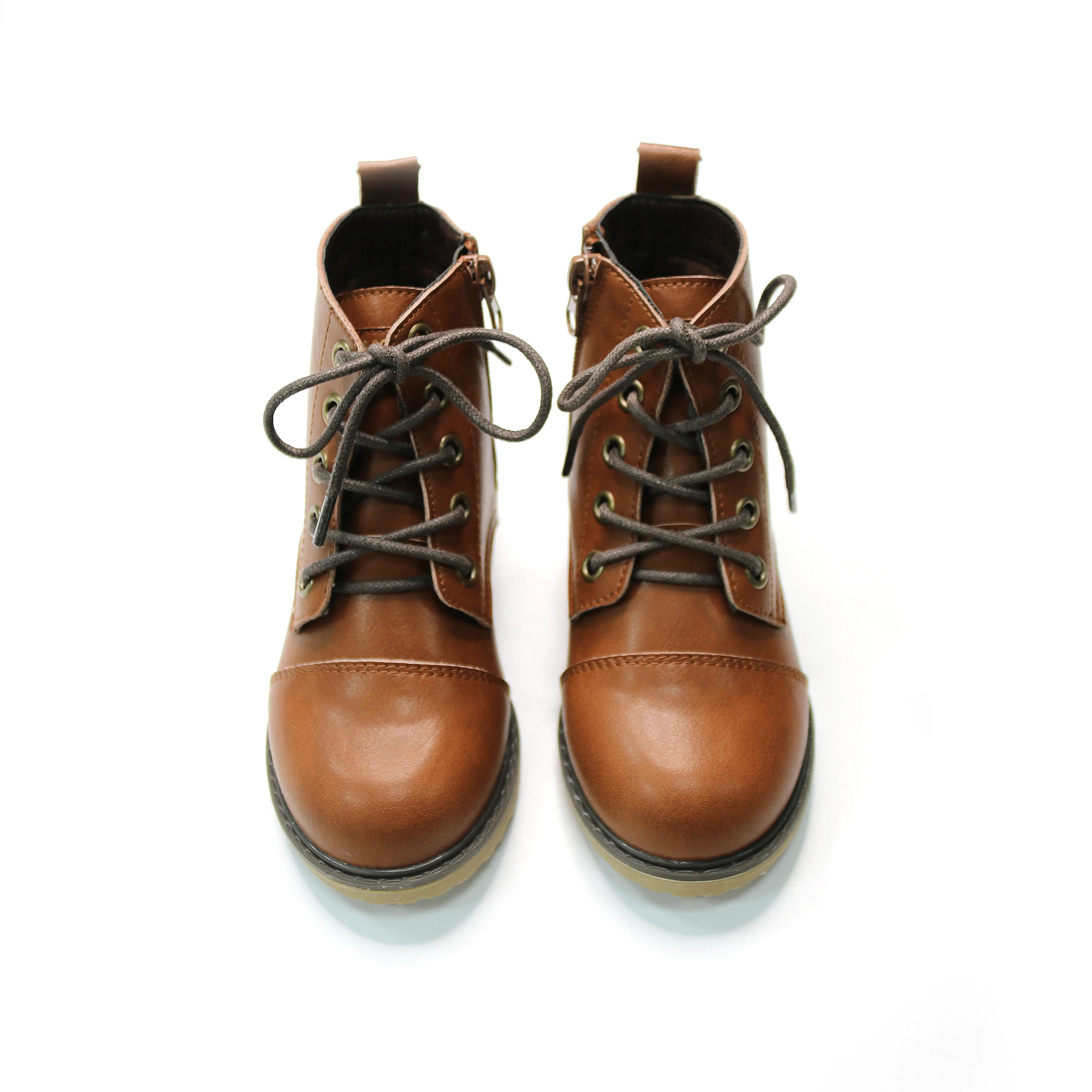 Chestnut Faux Leather Boots