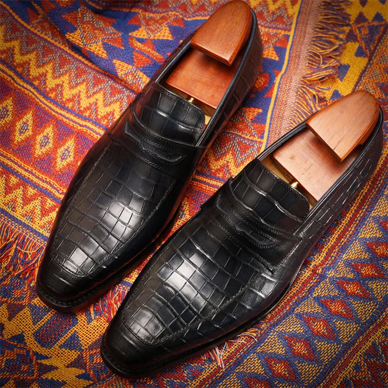 CrocoLux Exquisite Slip-on Loafers