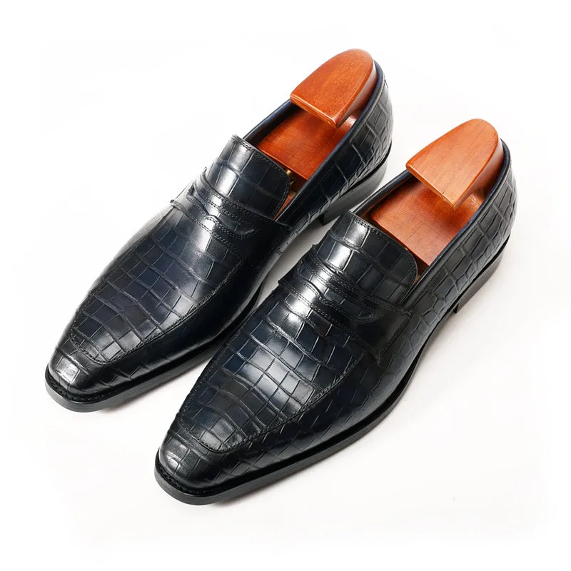 CrocoLux Exquisite Slip-on Loafers