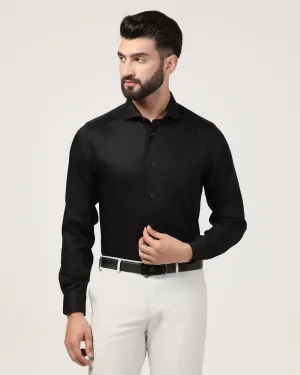 Formal Black Textured Shirt - Wager