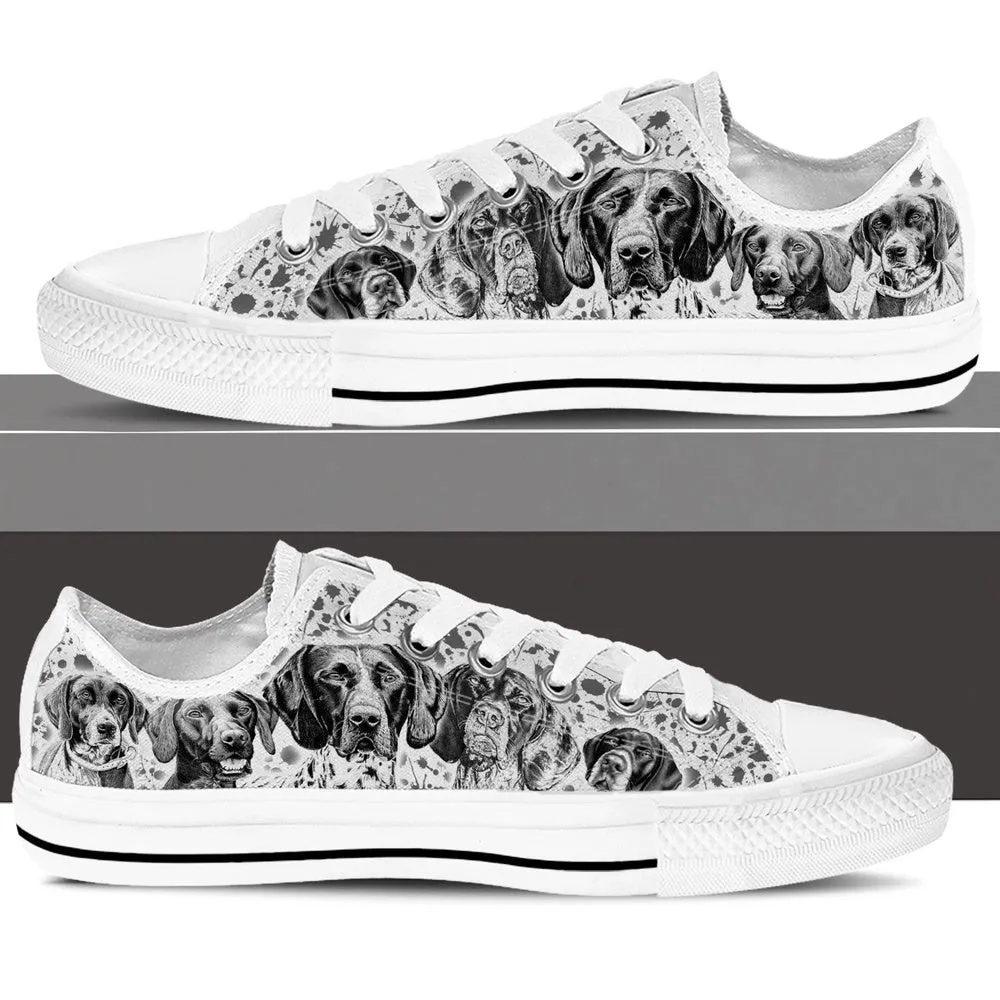 German Shorthaired Pointer Low Top Shoess, Dog Printed Shoes, Canvas Shoes For Men, Women