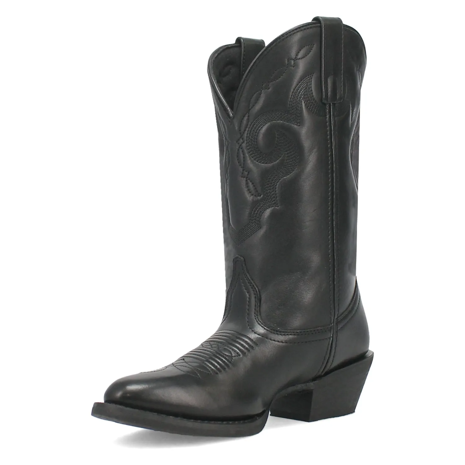 Laredo Womens Maxine Black Leather Cowboy Boots