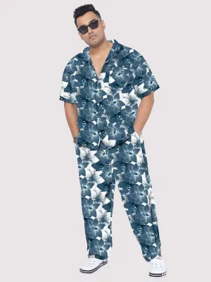 Lilies Flowers Plus Size Men's Co-ord Set