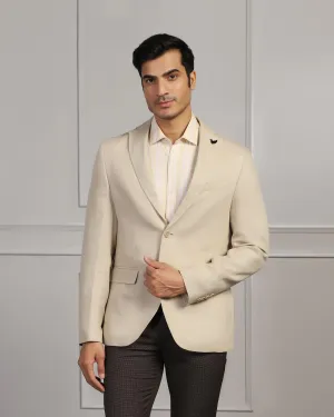 Linen Formal Natural Solid Blazer - Jonah