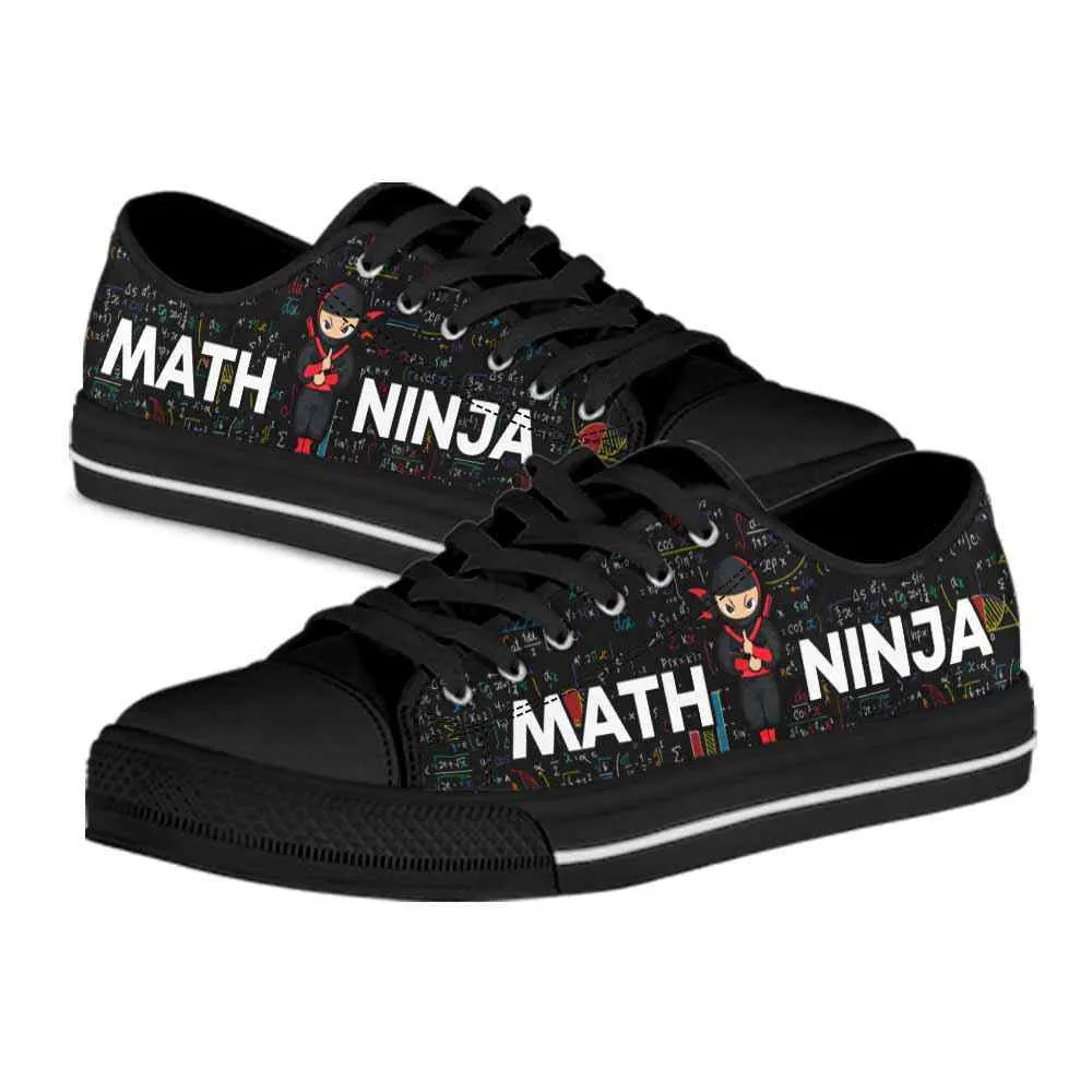 Math Teacher Math Ninja Low Top Shoes, Teacher Shoes, Low Top Sneakers