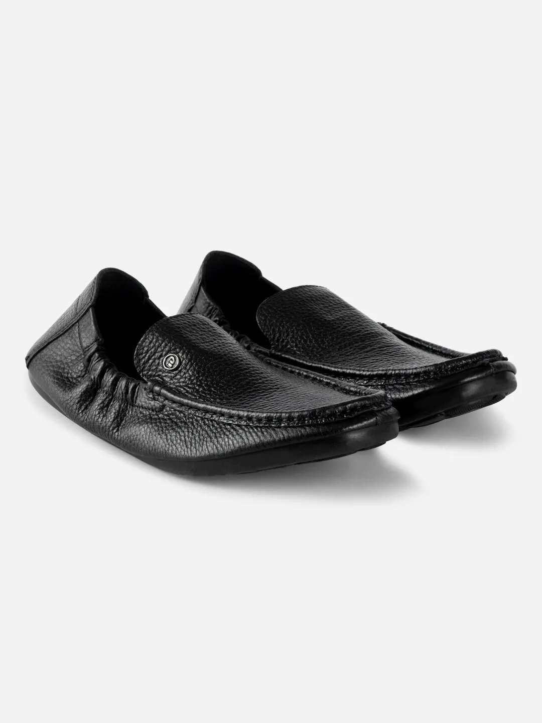 Men's Black Elastic Collered Snug Fit Slip On (ID3057)