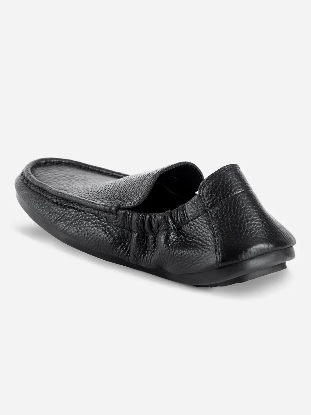 Men's Black Elastic Collered Snug Fit Slip On (ID3057)