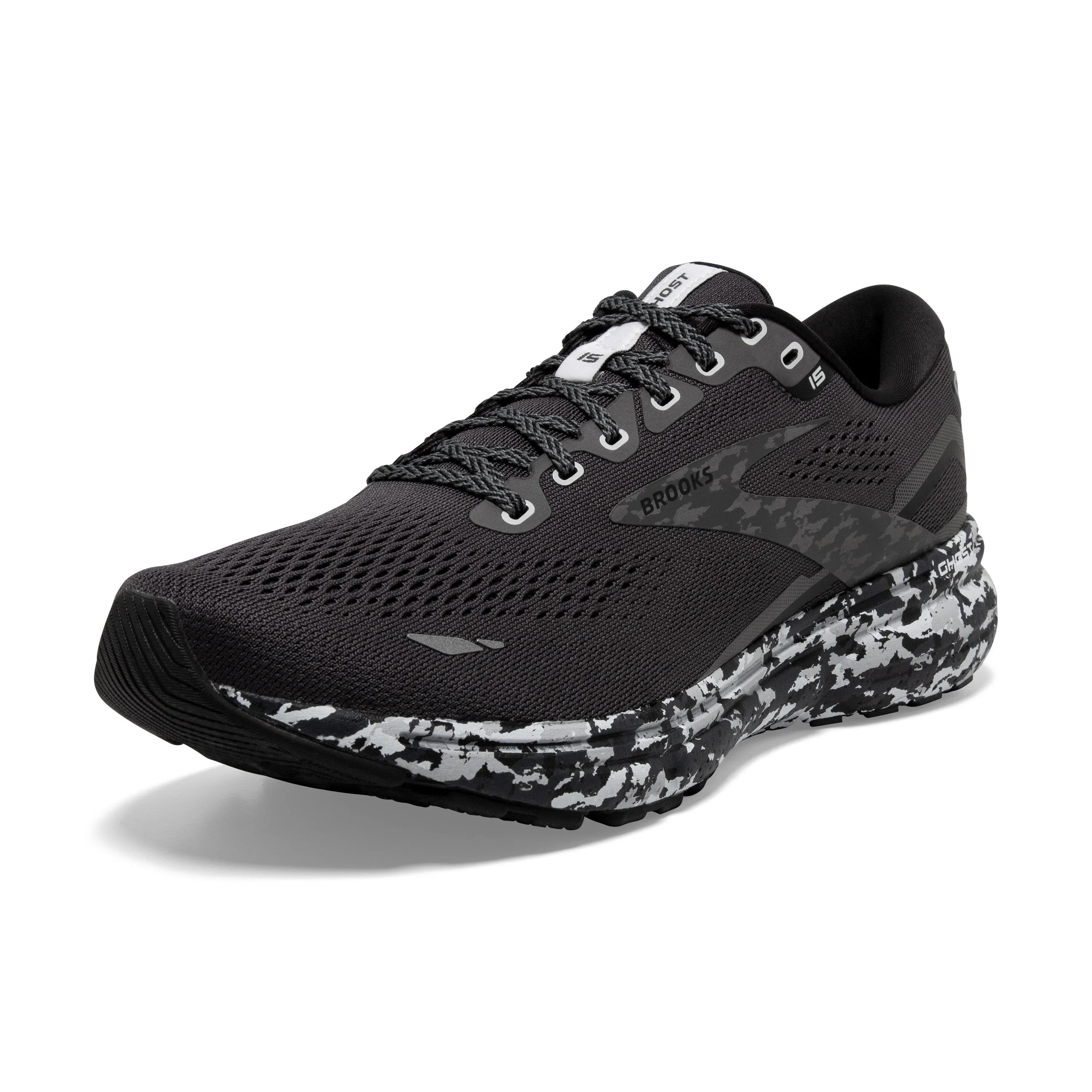 Men's Brooks Ghost 15 1103931D004 Color: Ebony/Black/Oyster