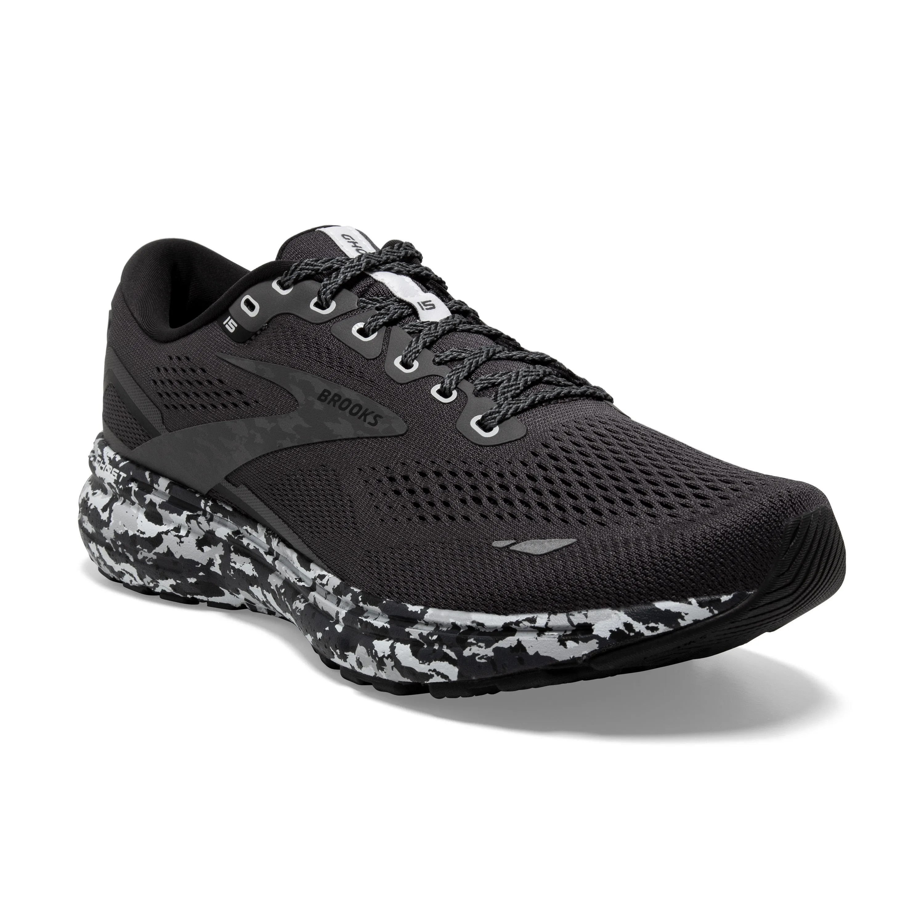 Men's Brooks Ghost 15 1103931D004 Color: Ebony/Black/Oyster