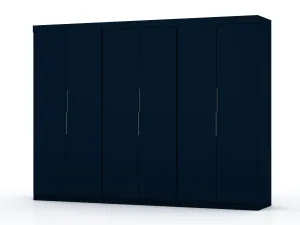 Mulberry 2.0 Modern 3 Sectional Wardrobe Closet with 6 Drawers - Set of 3 in Tatiana Midnight Blue