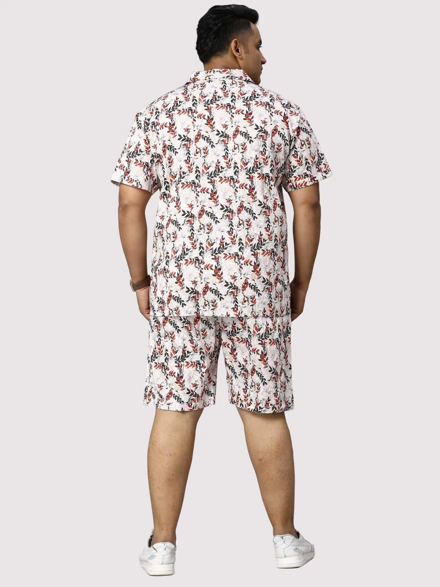 Petal Wand Digital Printed Half Co-Ords Men's Plus Size