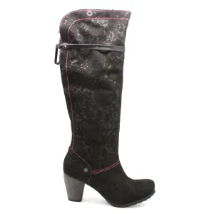 Pulpeux - Black Flower long leg boot- last pair 40!