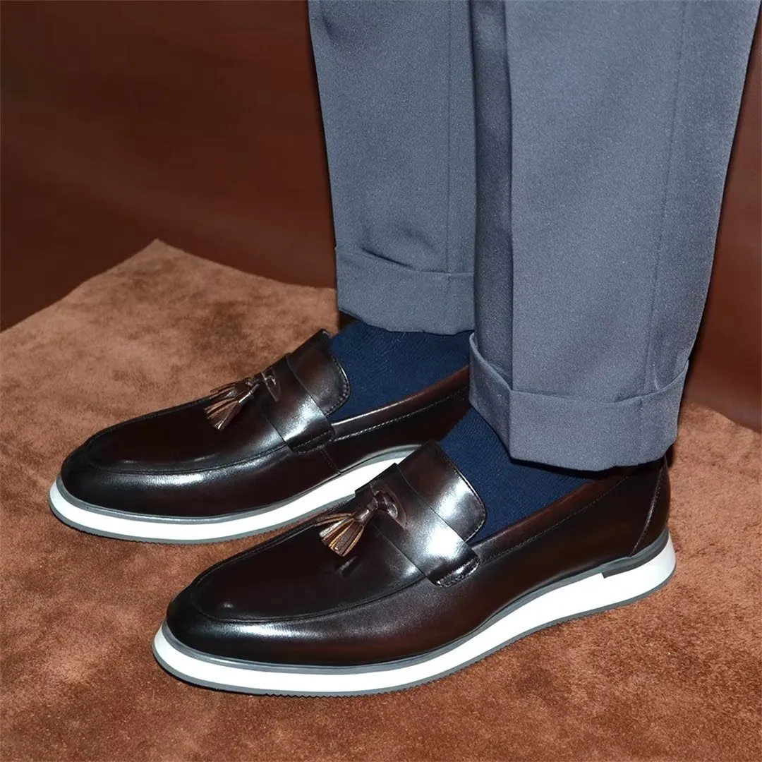 Refined Gentleman's Slip-On Leather Shoes