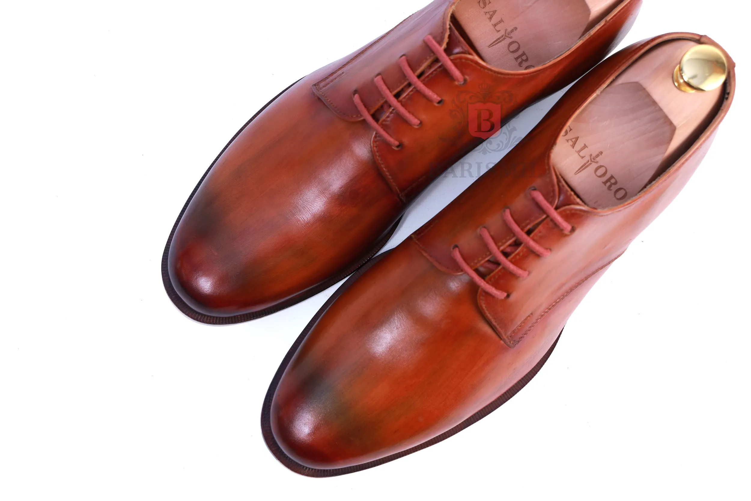 Sandro - Chestnut Derby Shoes