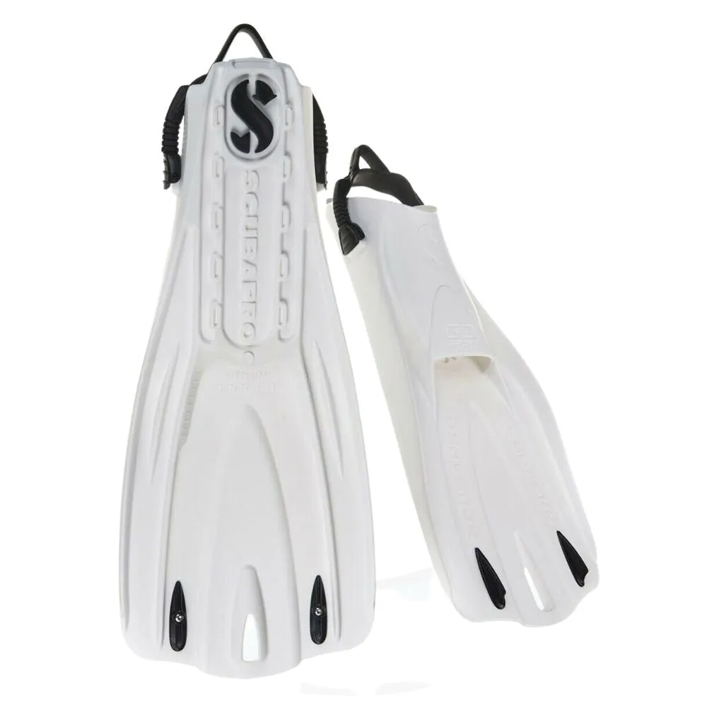 Scubapro Go Sport Fins (White) / Scubapro Delta 5mm Zip Boots