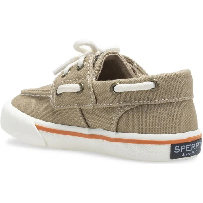 Sperry Kids Bhama Jr Khaki Boat Shoe Canvas