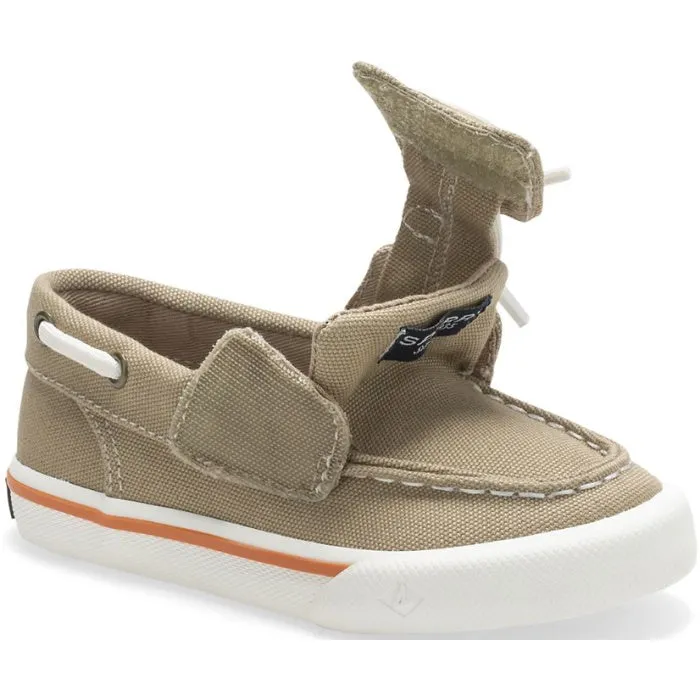 Sperry Kids Bhama Jr Khaki Boat Shoe Canvas