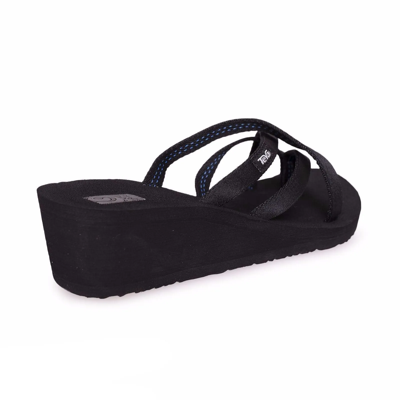 Teva Mush Mandalyn Wedge Ola 2 Black Slides